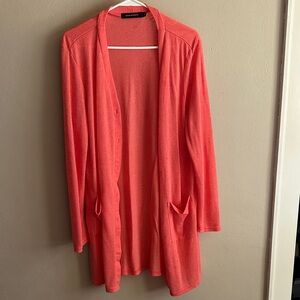 Merikeety Women's Bright Coral Cardigan